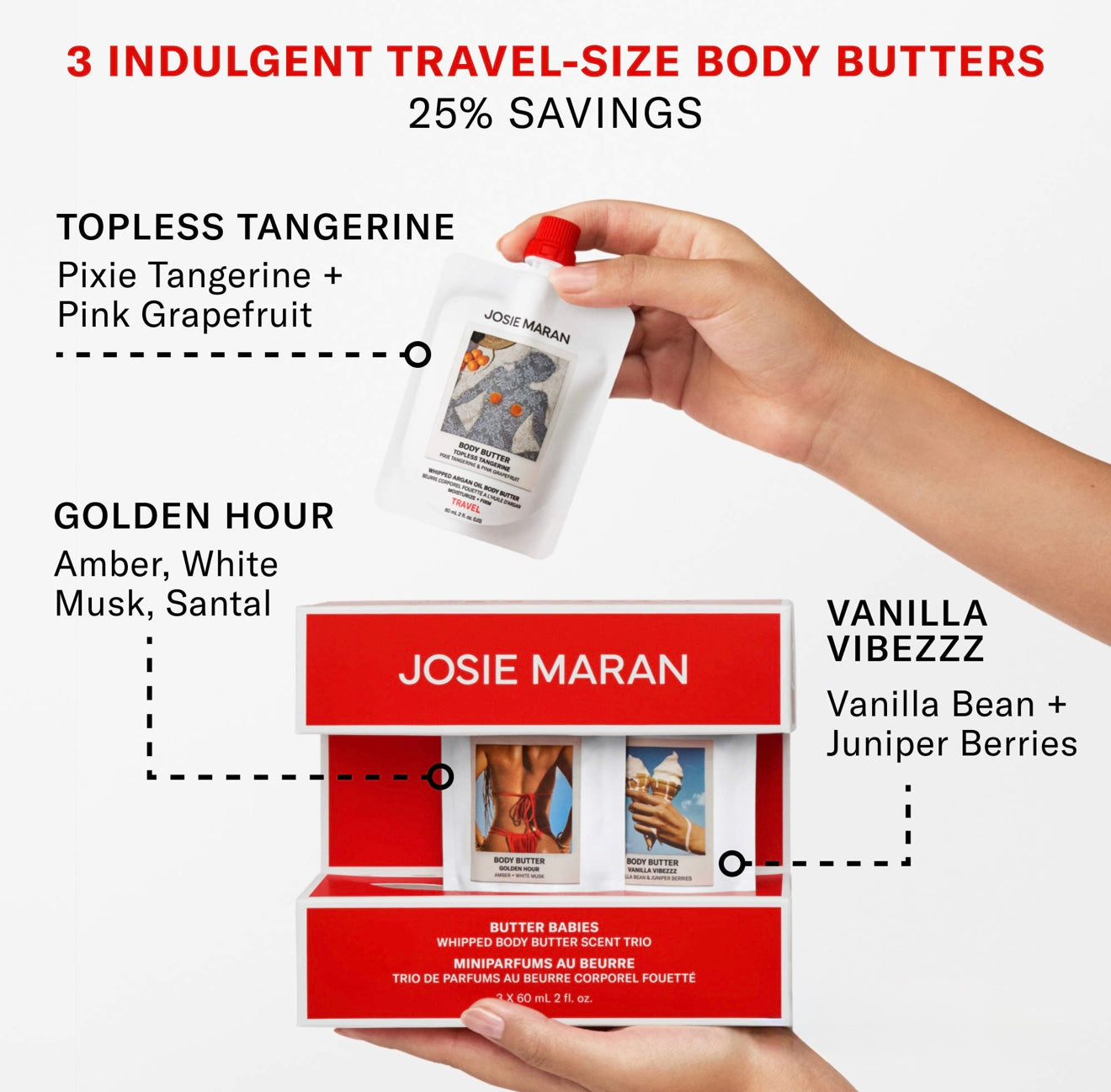 Josie Maran Butter Babies 3-Piece Body Butter Minis Kit