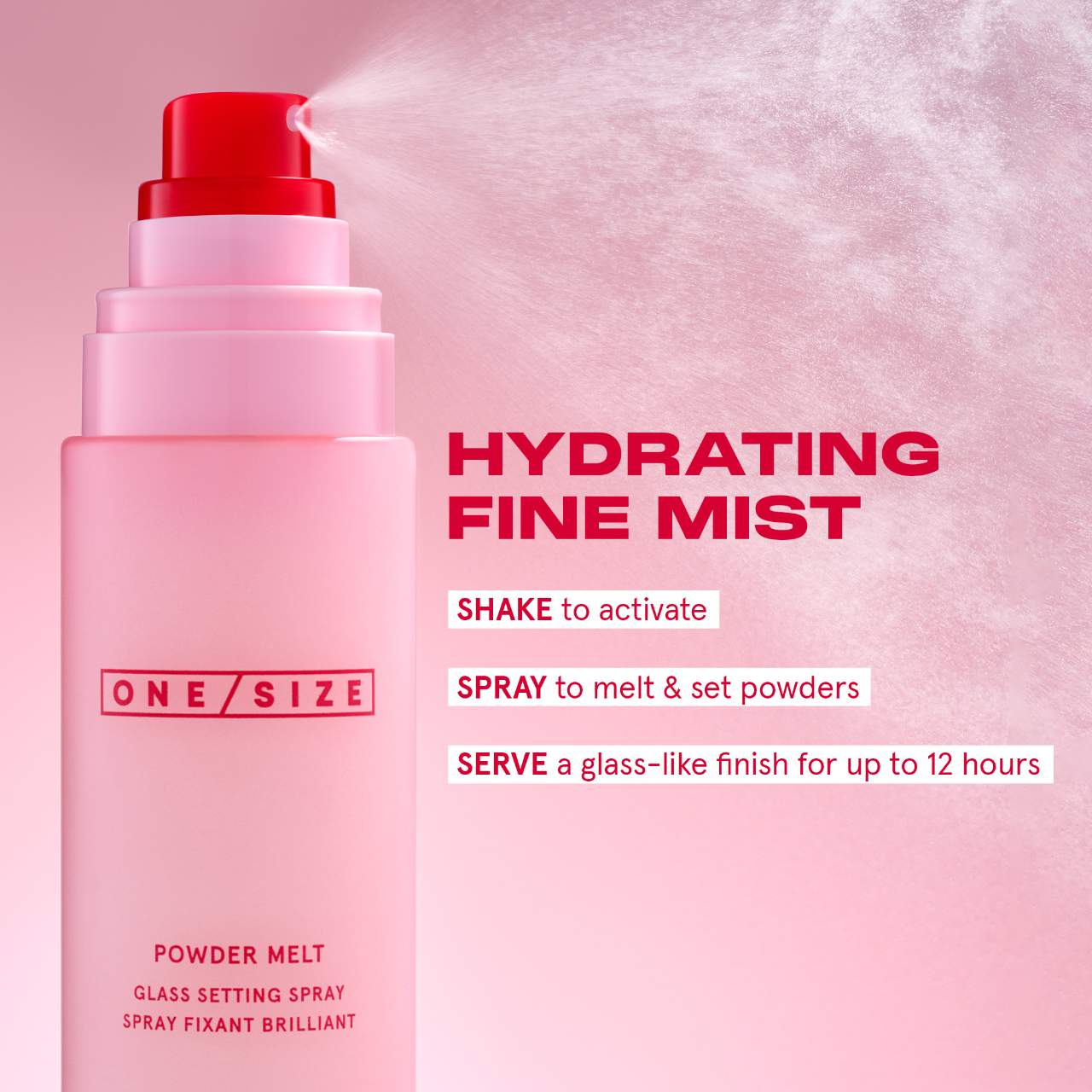 ONE/SIZE Powder Melt Glass Setting Spray