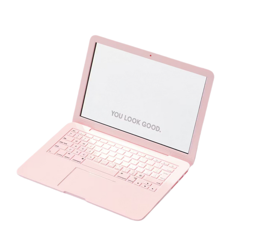 Glossier mini laptop mirror