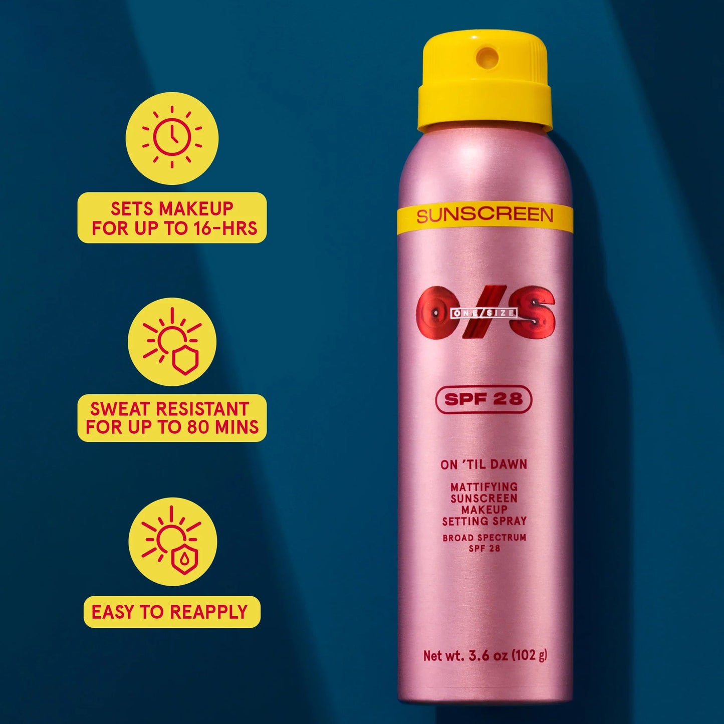 ONE SIZE On ‘Til Dawn Mattifying Sunscreen Makeup Setting Spray SPF 28